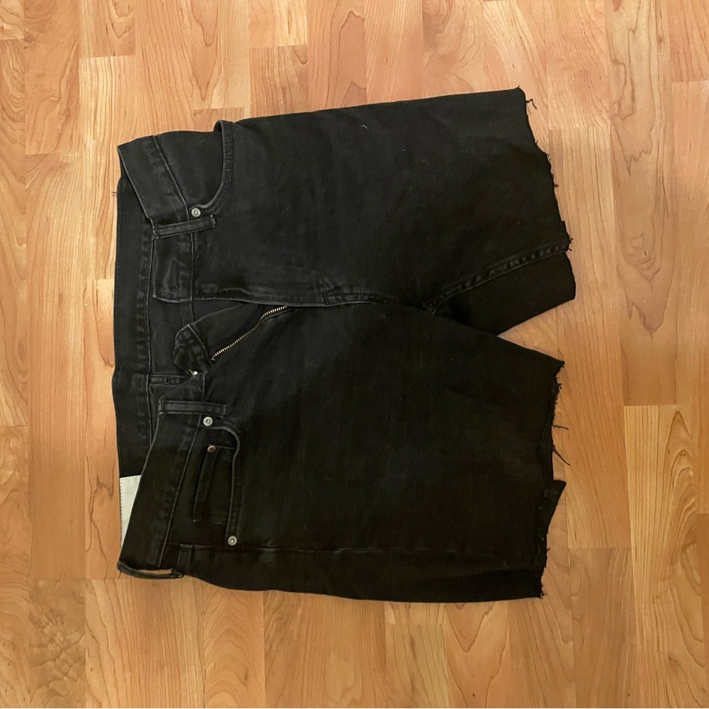 H&M Men's Distressed Black Jean Shorts